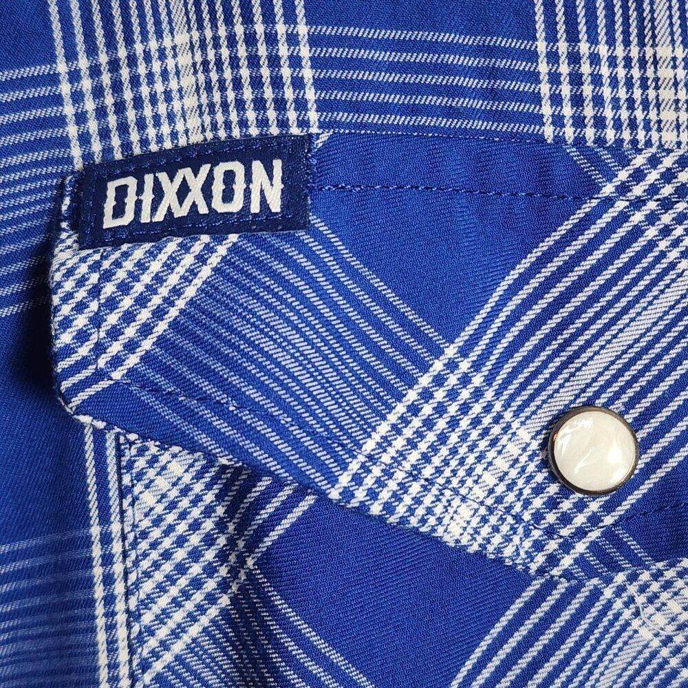 Dixxon Flannel Shirt Mens 3XL Blue Pine Avenue Plaid Short Sleeve Bamboo - Picture 3 of 10